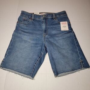 Signature by‎ Levi Strauss Blue Jeans Bermuda High-Rise Shorts